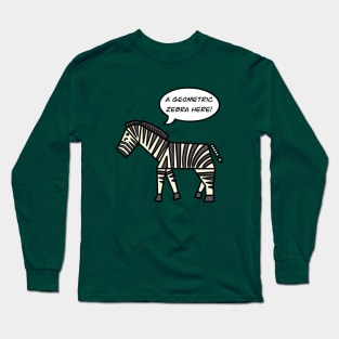 Cartoon geometric zebra Long Sleeve T-Shirt